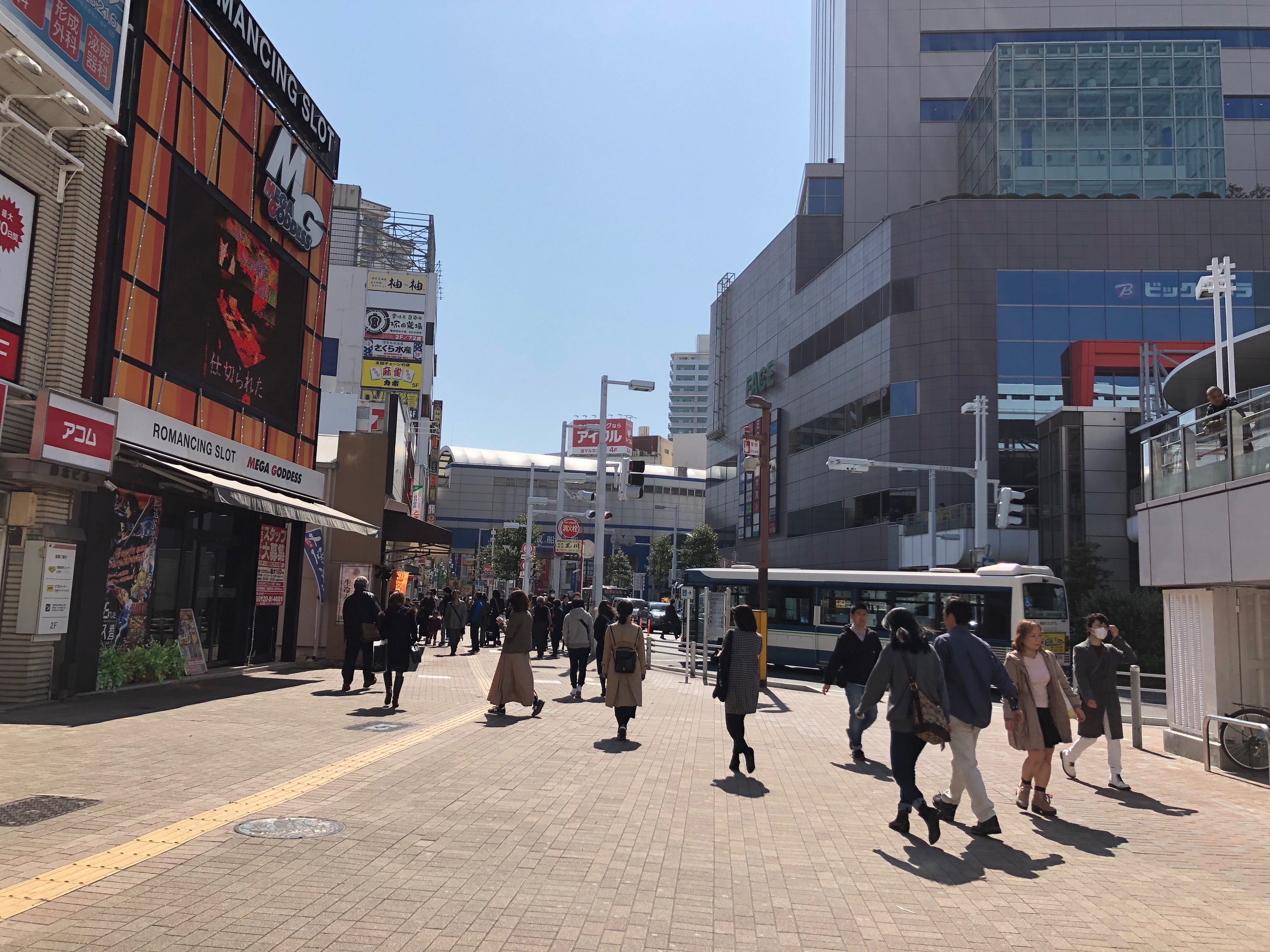 船橋駅から船橋シーアクト法律事務所への道順1　船橋駅の南口へ